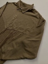 VTG American SPORTIF Brown Embroidered Pullover Collar Sweatshirt Women's Sz S