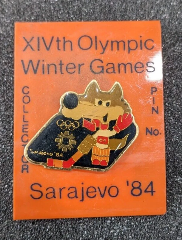 Pin's Collector - Sarajevo 1984 - Loup Vucko Bobsleigh - Jeux Olympiques Hiver