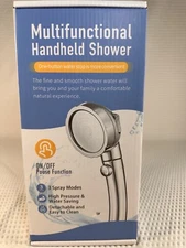 Handheld Shower Head with ON/OFF Pause Switch, 3 Spray Modes Shower Wand with...