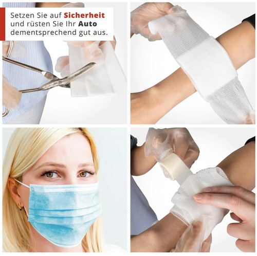 AUTO PKW Verbandtasche Verbandkasten Erste-Hilfe DIN13164-2022 inkl. Masken - Bild 3 von 4