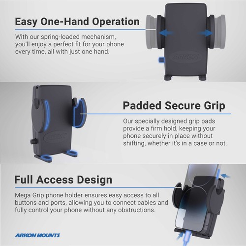 ARKON FLBKTSM4 Robust Forklift Bracket Mount Retail for Apple iPhone Blackberry - 第 4/8 張圖片