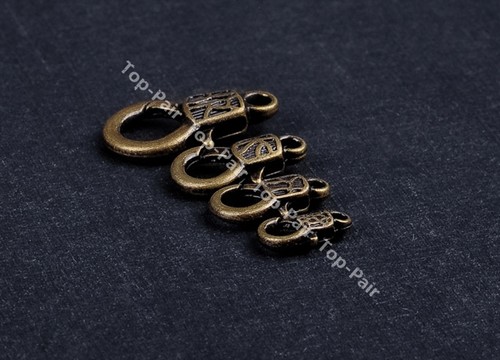 Großhandel 50 St. Zinklegierung Antik Silber Bronze Floral Karabinerverschlüsse zum Basteln - Bild 12 von 36