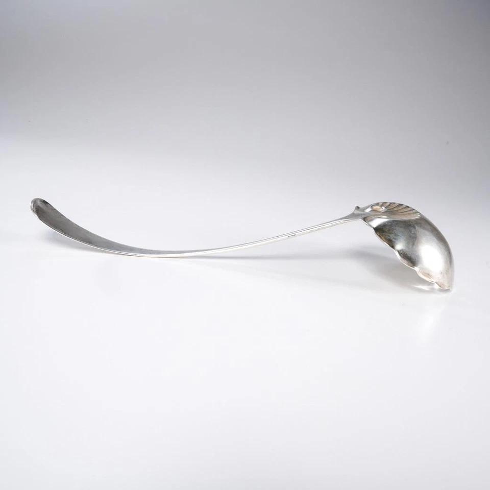 Gorham Plata Esterlina Art Nouveau Ponche Sopa Cucharón Festoneado S Monograma Siglo XIX Foto 3 de 4