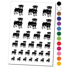 Rottweiler Rottie Standing Dog Temporary Tattoo Water Resistant Set Collection