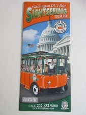 Washington DC Old Town Trolley Tours brochure with Map