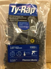 Thomas & Betts Ty-Rap TY23MX 3.62" 18lb UV Black 1,000/bag 