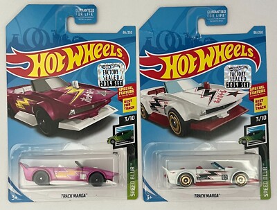 Hot Wheels 2019 FACTORY SEALED Speed Blur #3/10 Track Manga #FYF35 LOT OF 2