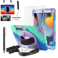 iPad 9th/8th/7th Generation Case Shockproof Heavy Duty Cover + Screen Protector