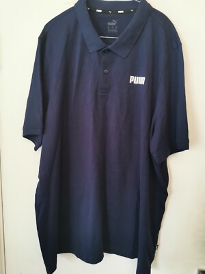 Puma Ess Pique Poloshirt Blau Herren Freizeit Essentials Kurzarm Oberteil