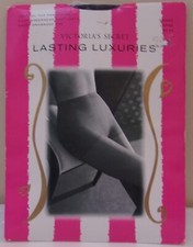 Victoria's Secret LASTING LUXURIES Control Top Pantyhose SMOKE Size: Large NIP