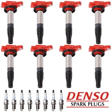 8 Ignition Coil & 8 Denso Spark Plug Fit Land Rover Range Rover Sport