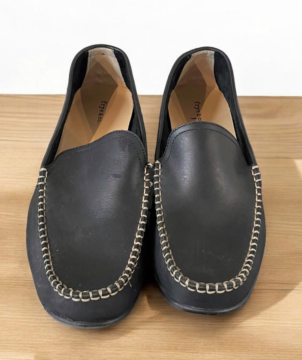 FRYE & CO. MENS LEWIS‎ VENETIAN LOAFER DRIVING MOC BLACK LEATHER 13 M Frye Lewis Leather Moc Toe Venetian Loafers, Black | Loafers  main image 3