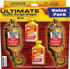 Double Scrape Dripper Kit Camo 2 Drippers 2 Bottles Golden Scrape Scent