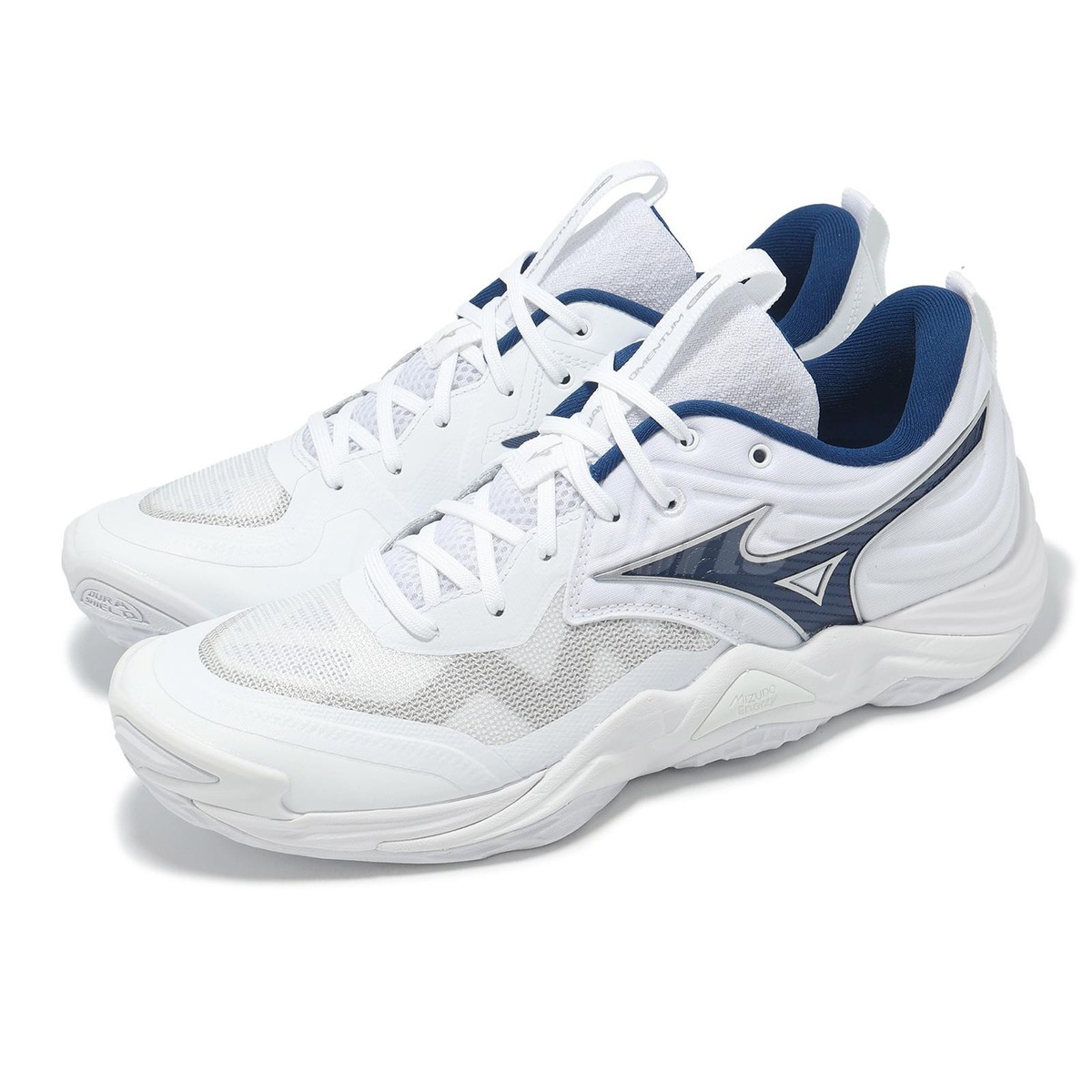 Mizuno Wave Momentum Elite White Navy Men Volleyball Sports Shoes