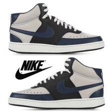Nike Court Vision Mid Men's Sneakers Black Casual Sport Comfort High-Top Shoes