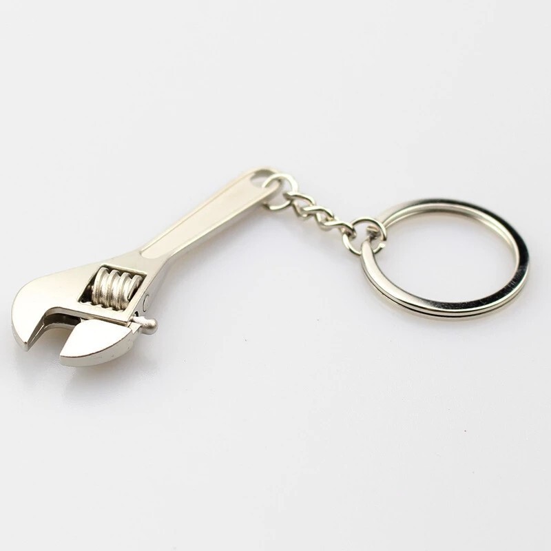 Mini Adjustable Wrench Key Chain Fun Novelty Keychain Spanner Mechanic ...