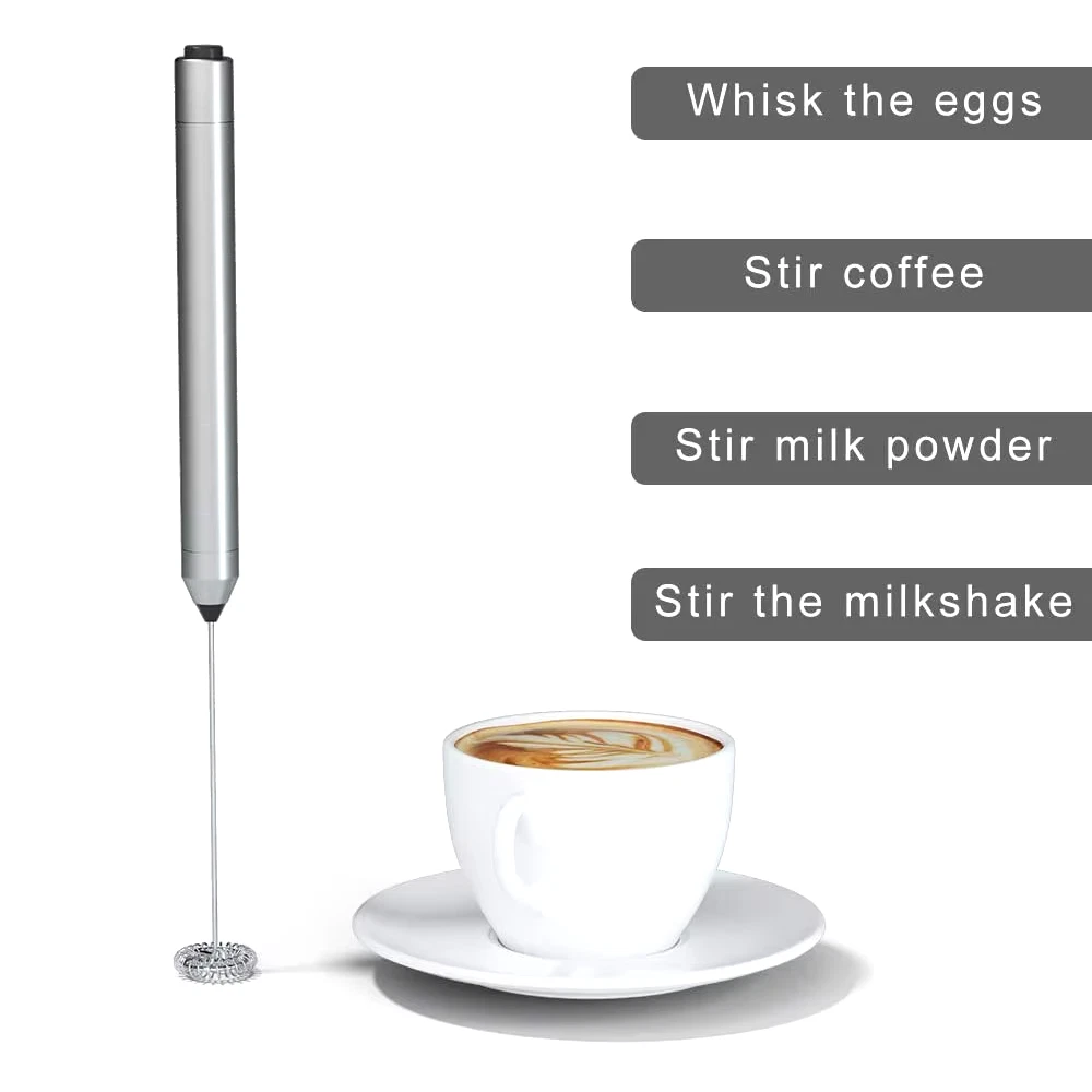 Milk Frother Handheld Battery Operated Mini Mixer Electric Foam Maker for Coffee