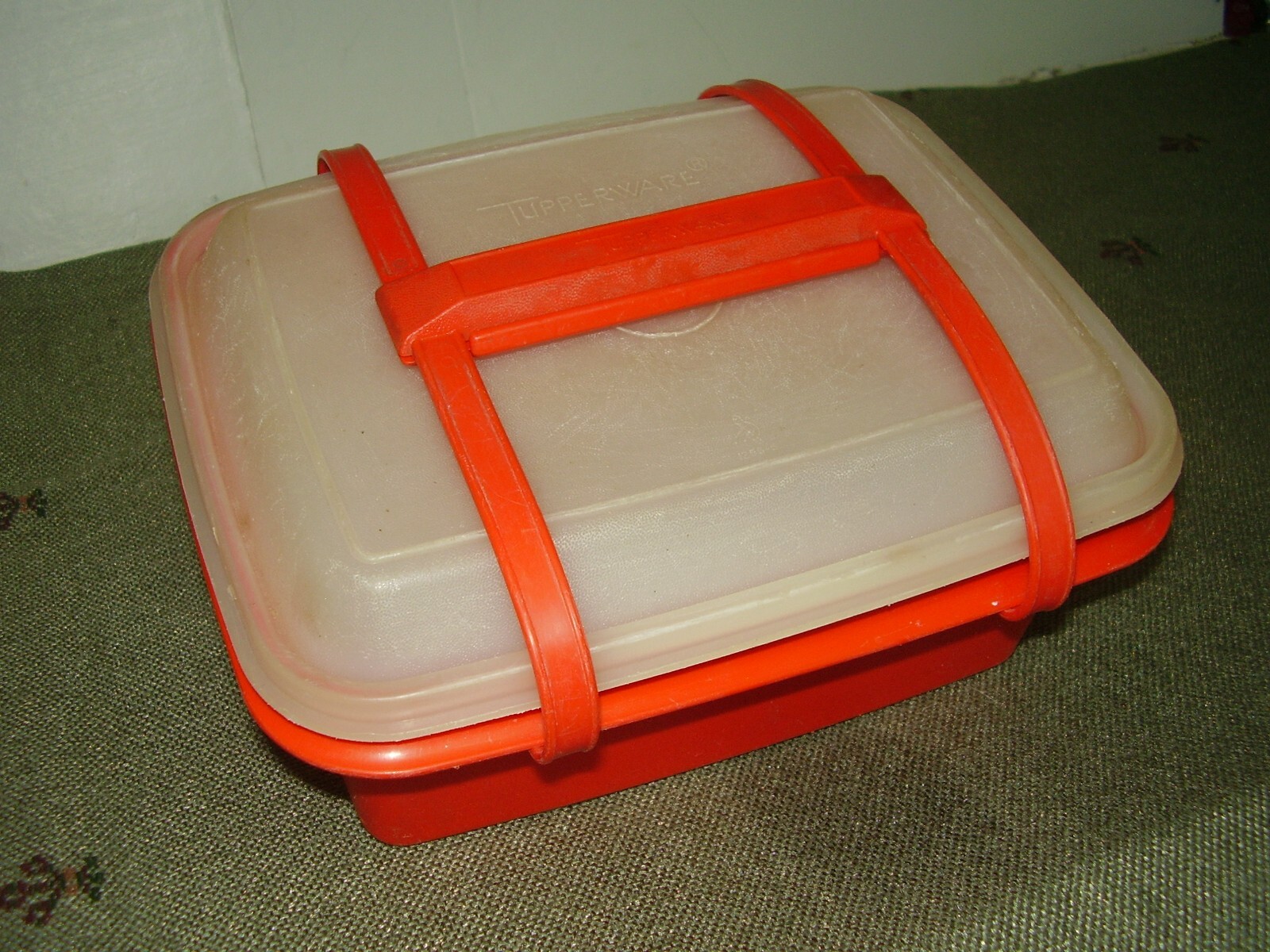 Poppy Tupperware Vintage Tupperware #1254 Poppy Red Pack N Carry Lunch Box w/Handle FREE ...