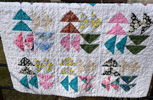 Baby Quilt Blanket Multi Color Unisex 31"X 33"