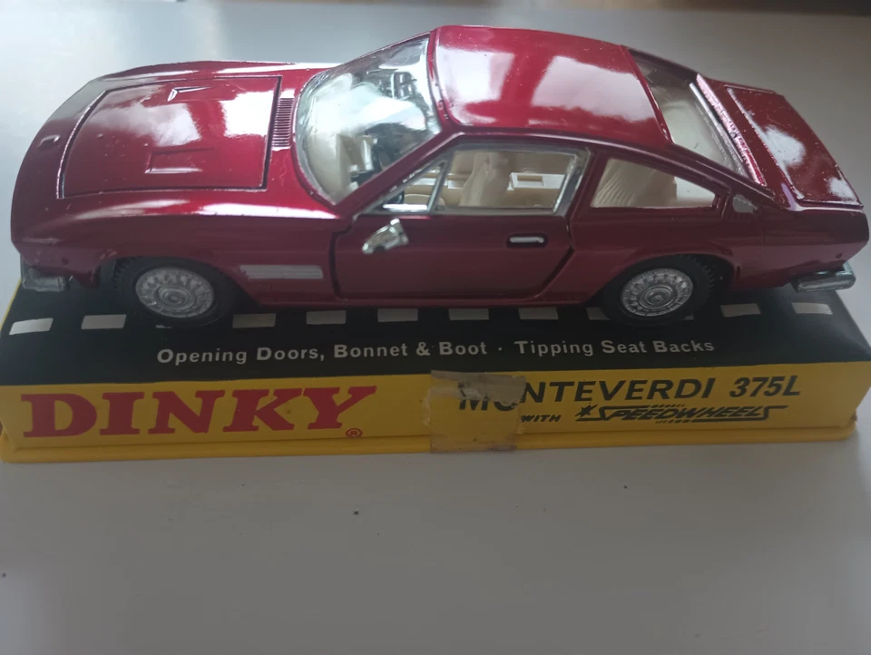 BRINQUEDOS DINKY VINTAGE- MONTEVERDI 375L- NA CAIXA #190- MARROM COM INTERIOR BRANCO - Imagem 2 de 3