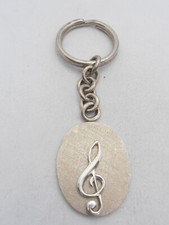 Violin Key: 925 Silver Keychain - Music - Musician - Sol