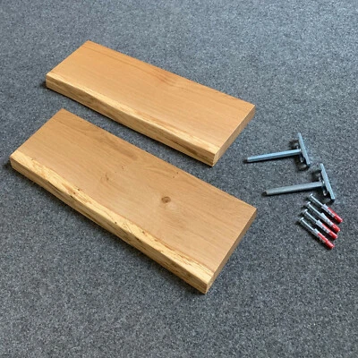 Wandboard Eiche Wild Massiv Holz mit Baumkante Regal Board Steckboard Steckregal - Bild 1 von 4