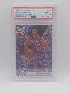 2019-20 Panini Mosaic Darius Garland Purple Snakeskin #249 21/24 PSA 10