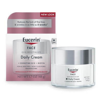 Eucerin Q10 Anti-Wrinkle Face Cream, Unscented Face Cream for Sensitive Skin, 1.