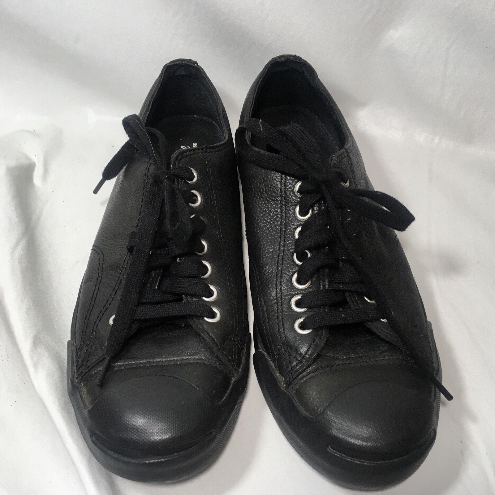 Converse Jack Purcell Sneakers Women’s 9.5, Men’s 8 Black Running Leather Shoes thumbnail 2