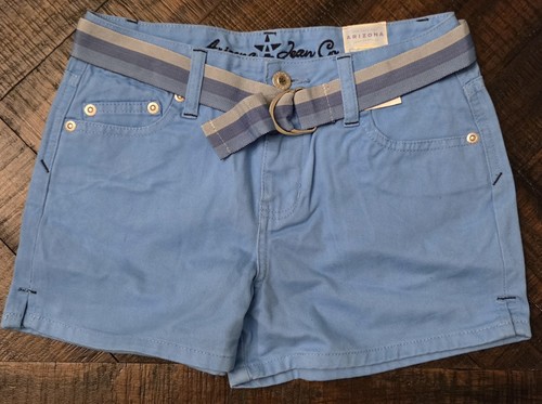 Arizona Jean Co. Vintage Y2K blaue Chino Shorts Größe 10 Junior normale Passform mit Gürtel - Bild 2 von 4
