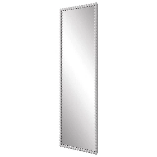 Uttermost Serna Contemporary Iron Metal and MDF Tall Mirror in White - Picture 2 of 6