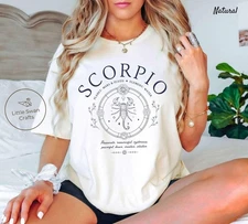 Scorpio Vintage Shirt Gift for Her Celestial Zodiac Astrology Horoscope Tee