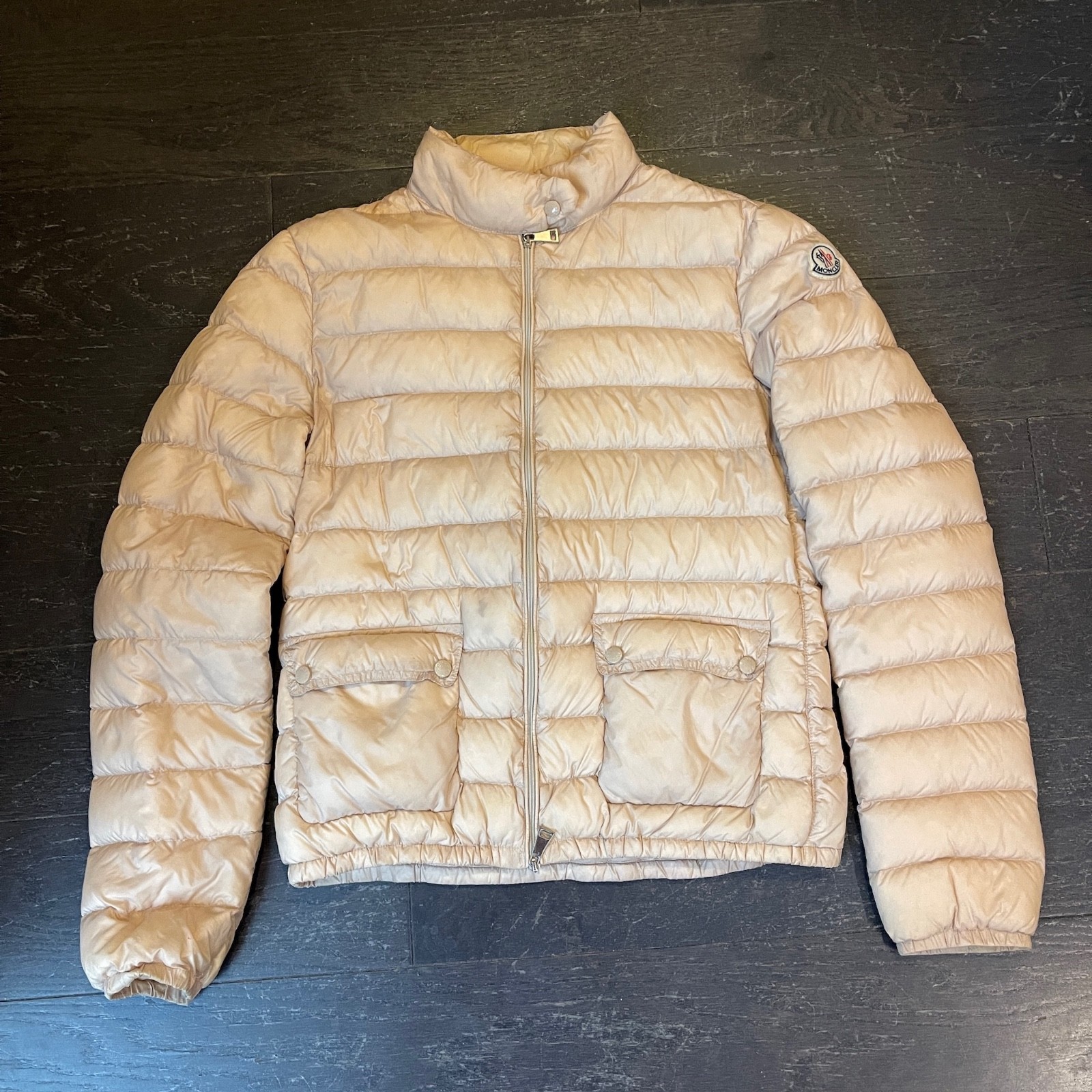 MONCLER Lans Packable Short Down Jacket puffer light pink/beige size 1 women's