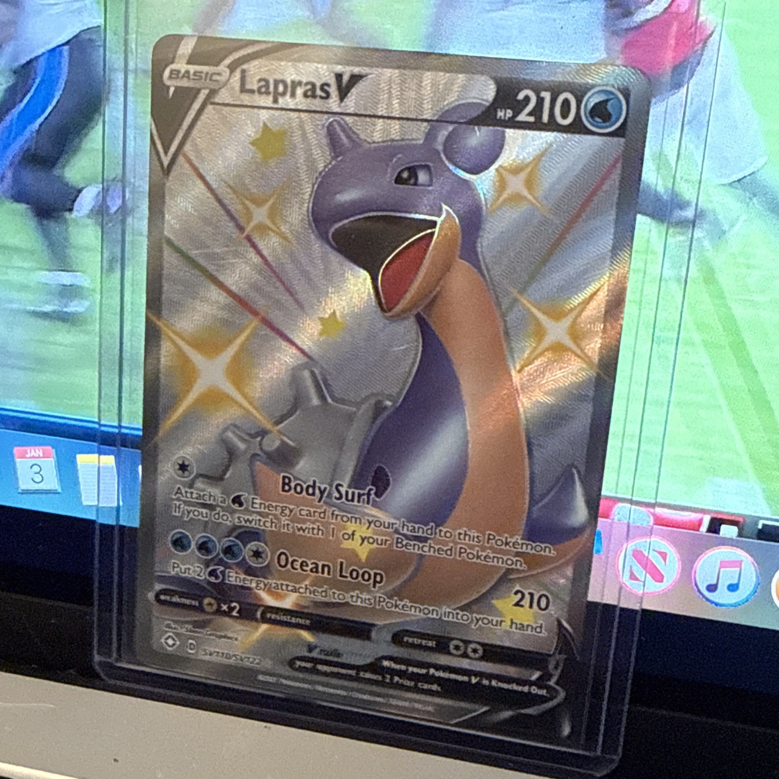 Lapras V SV110/SV122 Shiny Holo Rare  Shining Fates: Shiny Vault Pokemon TCG NM