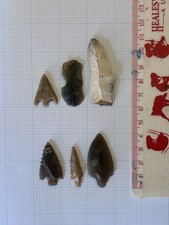 Genuine stone age flint arrow heads/tools