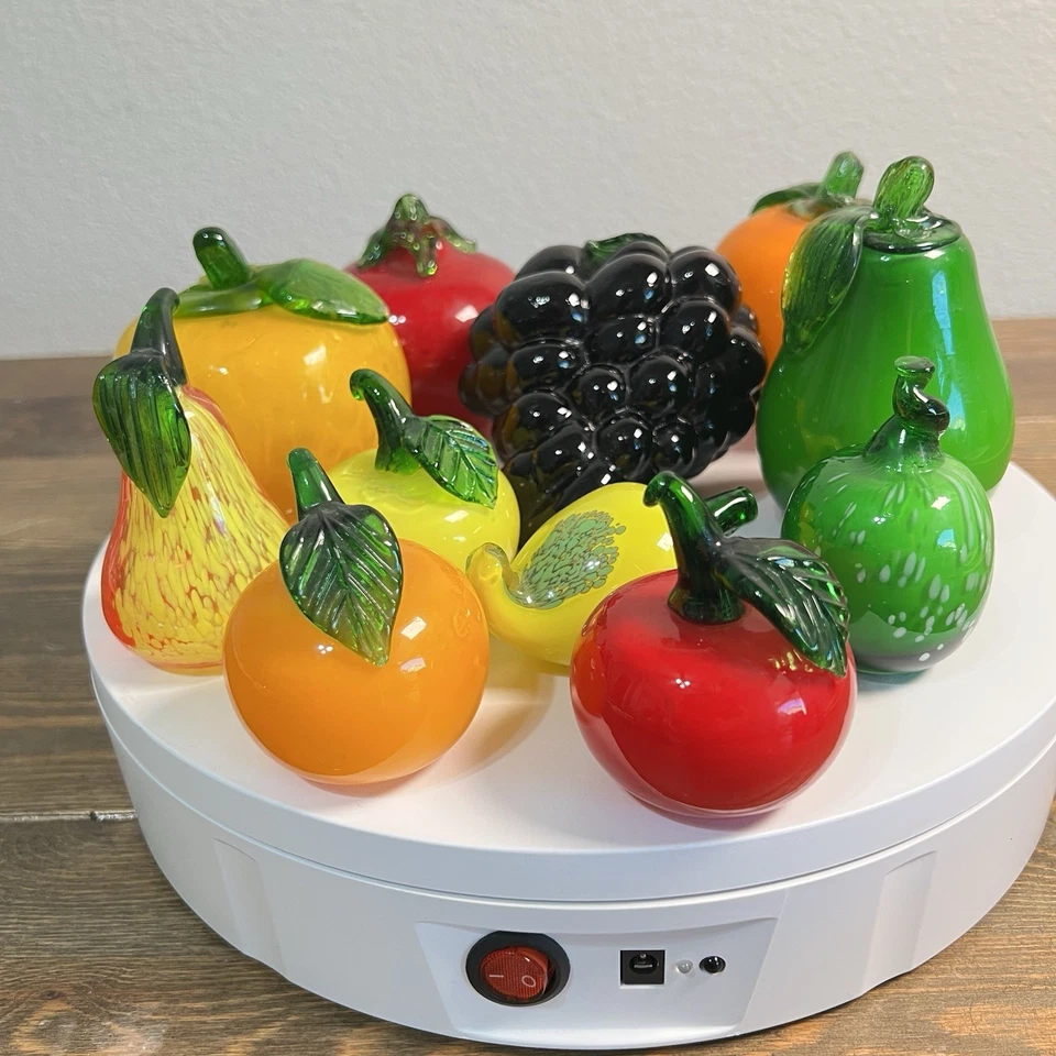 Vintage Hand-Blown Glass Vegetables, Fruits Murano Style Art Deco Set 11 - Image 4 of 4