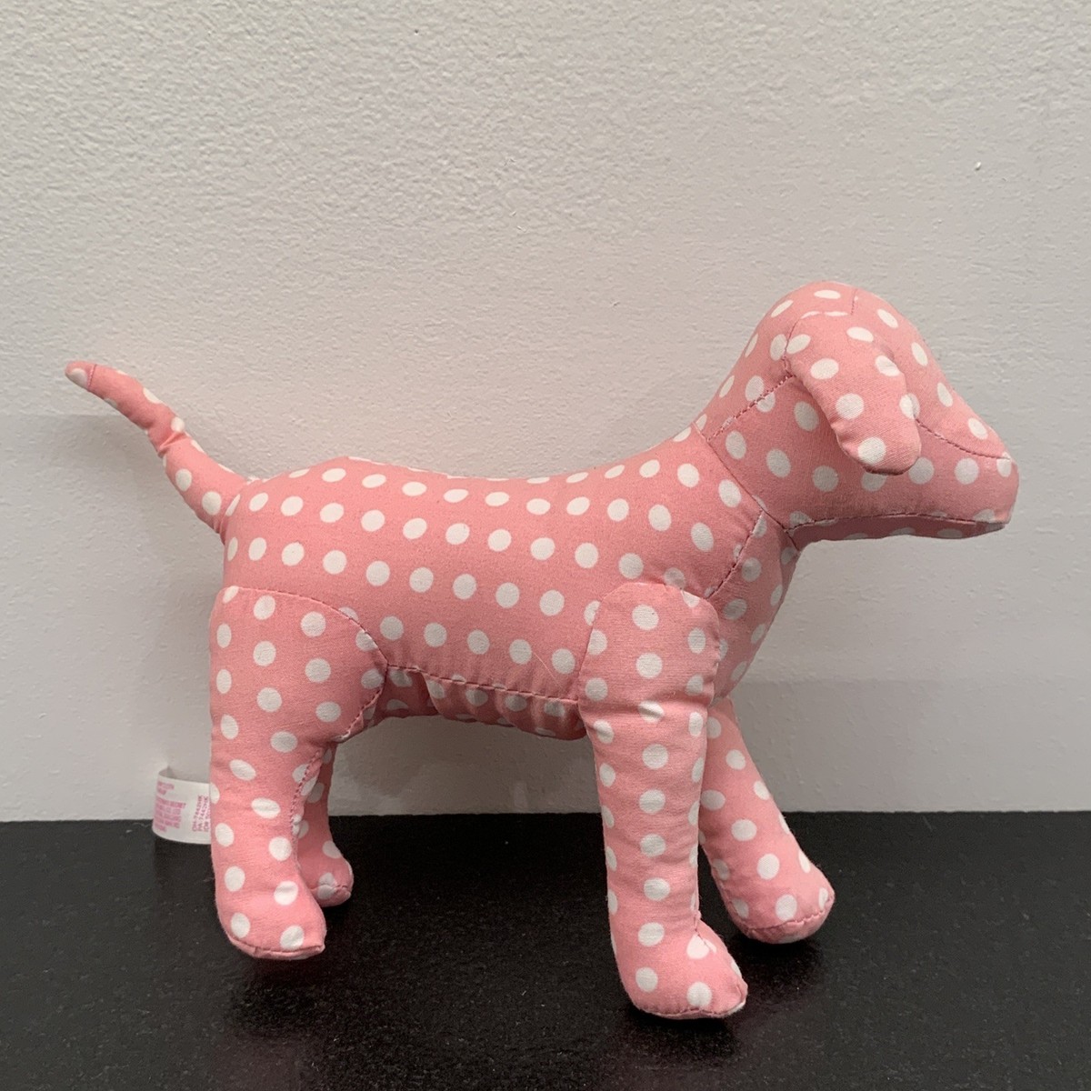 Victorias Secret PINK Polka Dots Dog White Tush Tag 1ST EDITION 06