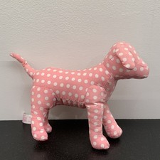 Victorias Secret PINK Polka Dots Dog White Tush Tag 1ST EDITION 06/2004 8  Plush