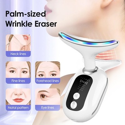 3 FarbenPhoton Therapie Microcurrent Gesicht Hals Straffung Massagegerät Gift