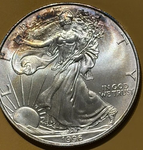 1996 $1 American Silver Eagle Dollar Bullion .999 fine silver key date & low pop