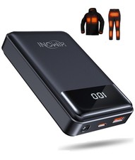 12V 20000mAh Heated Jacket Battery Pack Portable Power Bank USB Vest Chair