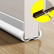 Under Door Bottom Seal Strip Stopper Adjustable Twin Door Draft Guard Soundproof
