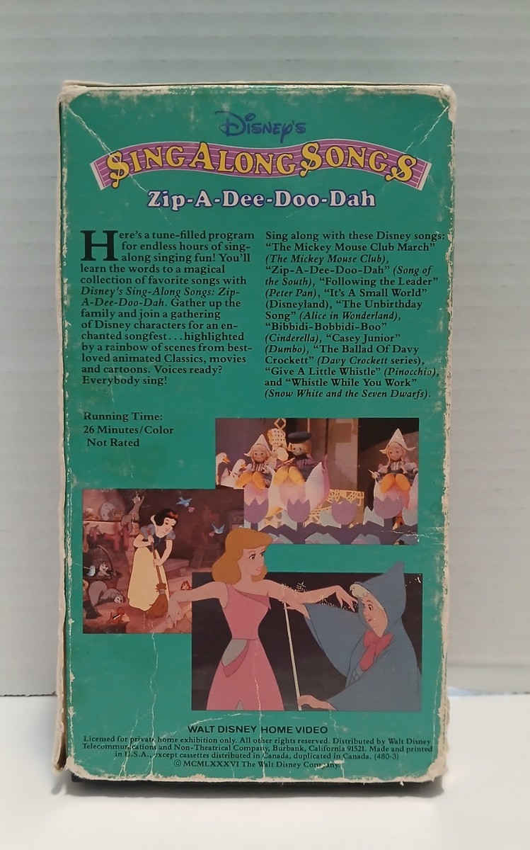 Disney's Sing Along Songs: Zip-A-Dee-Doo-Dah + More Vintage
