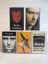 PHIL COLLINS Cassette Tape Lot x5 Face Value No Jacket But Seriously Live Dance