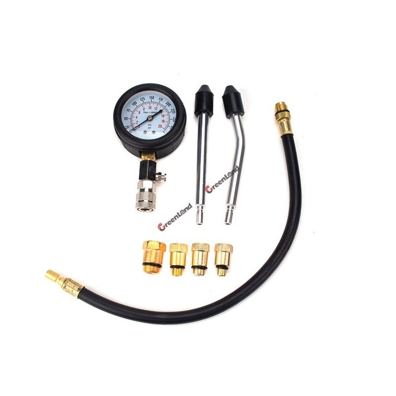 Small Engine Cylinder Compression Gauge Tester Kit Gas Diagnostic Tester Set