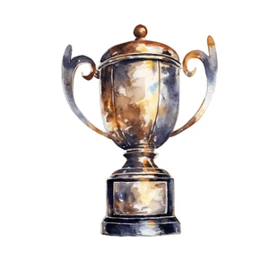 Rugby Sport Trophy Self Adhesive Vinyl Sticker