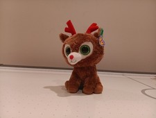 Ty Beanie Boos Comet The Reindeer Purple Tags Solid Eyes 2011 9"