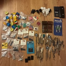 Vintage Metal Wood Shaft Darts Large Lot  Accessories DMI Accudart Elkadart