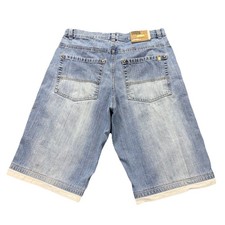 Vintage Southpole Jean Shorts Mens 36x15 Blue Jorts Baggy Wide Leg Y2K Hip Hop