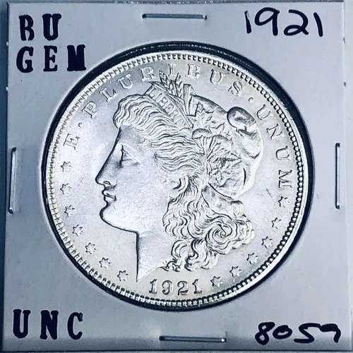 1921 BU GEM MORGAN SILVER DOLLAR UNC MS+++ U.S. MINT RARE COIN 8059